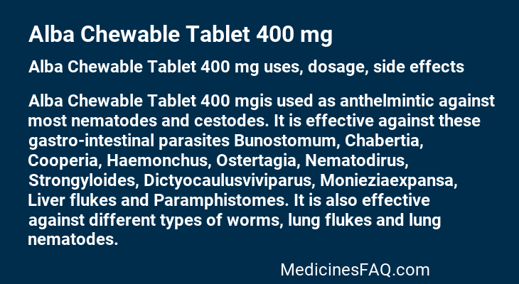 Alba Chewable Tablet 400 mg