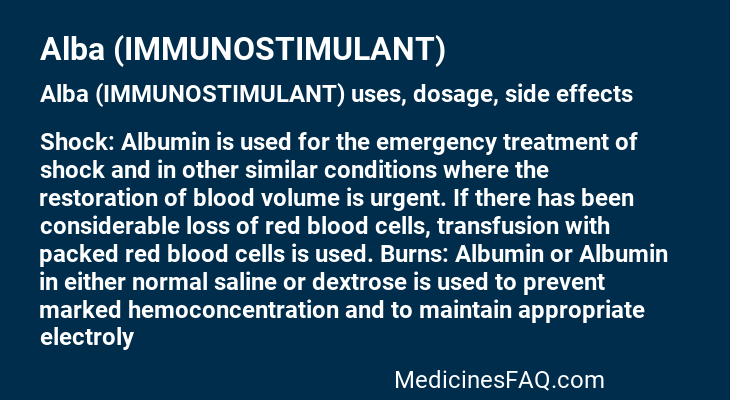 Alba (IMMUNOSTIMULANT)