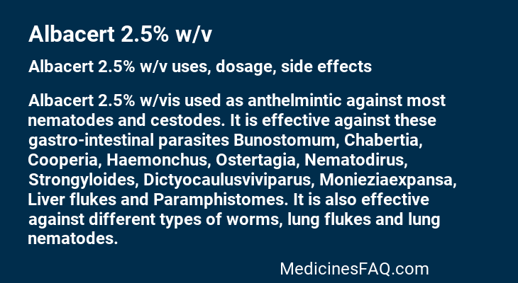 Albacert 2.5% w/v