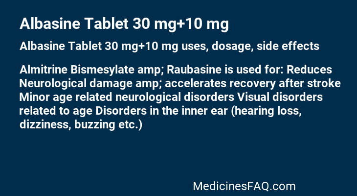 Albasine Tablet 30 mg+10 mg