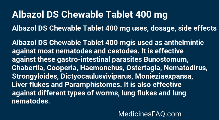 Albazol DS Chewable Tablet 400 mg