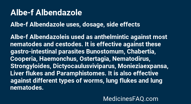 Albe-f Albendazole