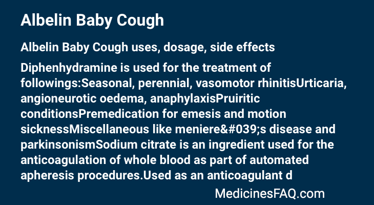 Albelin Baby Cough