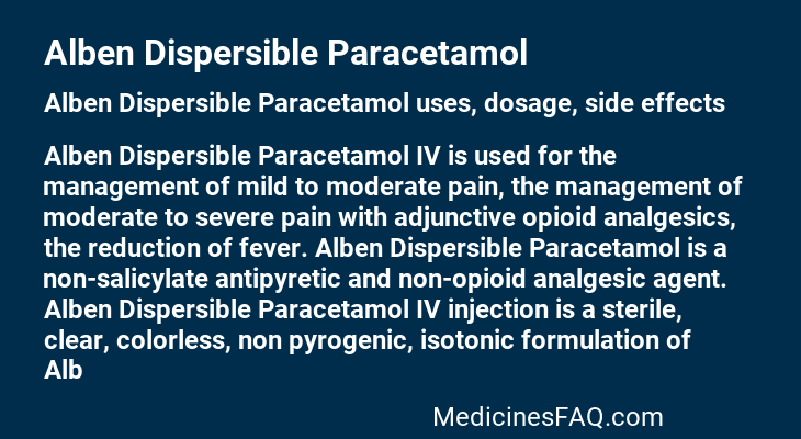 Alben Dispersible Paracetamol