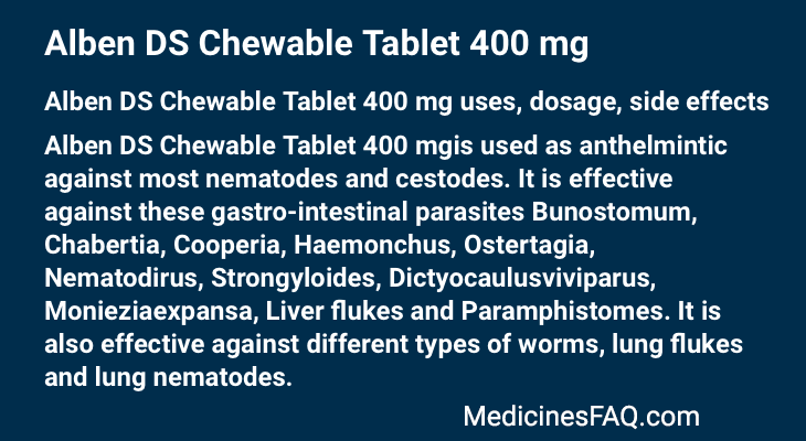 Alben DS Chewable Tablet 400 mg