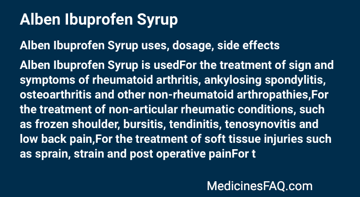 Alben Ibuprofen Syrup