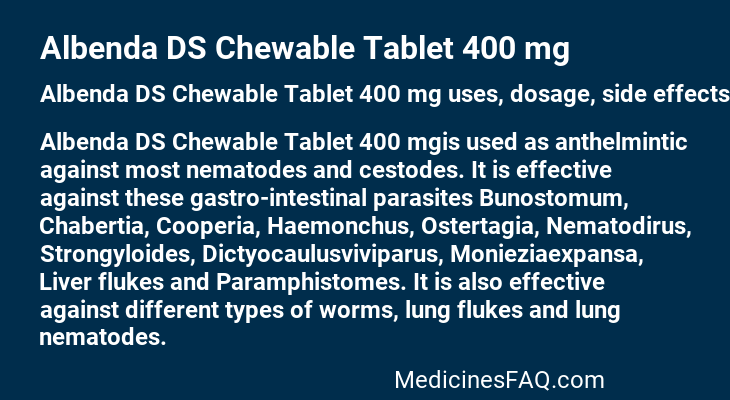 Albenda DS Chewable Tablet 400 mg