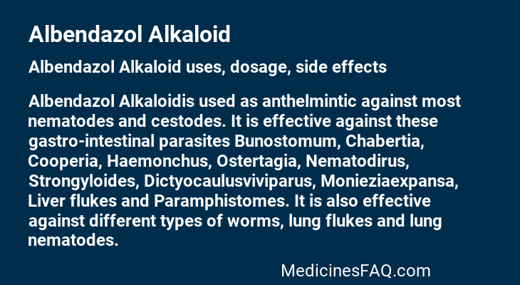 Albendazol Alkaloid