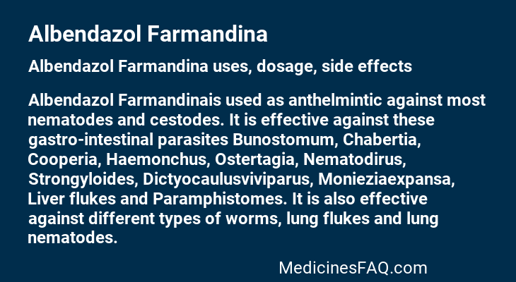 Albendazol Farmandina