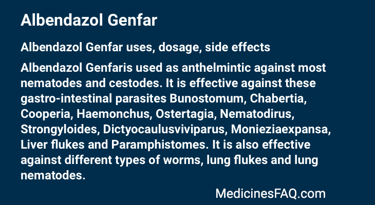 Albendazol Genfar