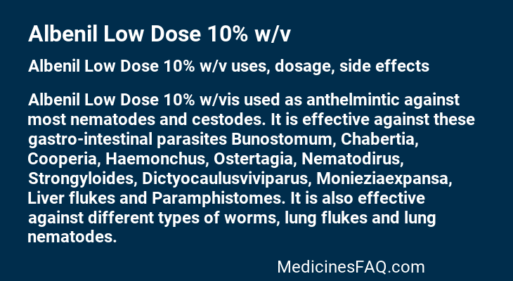 Albenil Low Dose 10% w/v