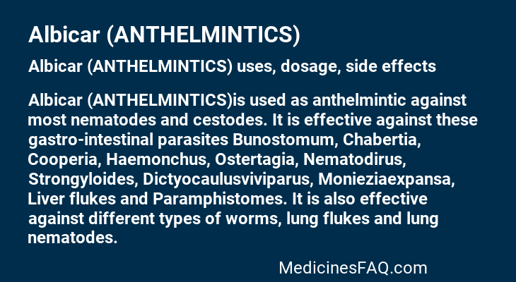 Albicar (ANTHELMINTICS)