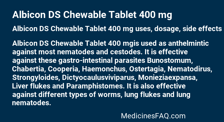 Albicon DS Chewable Tablet 400 mg