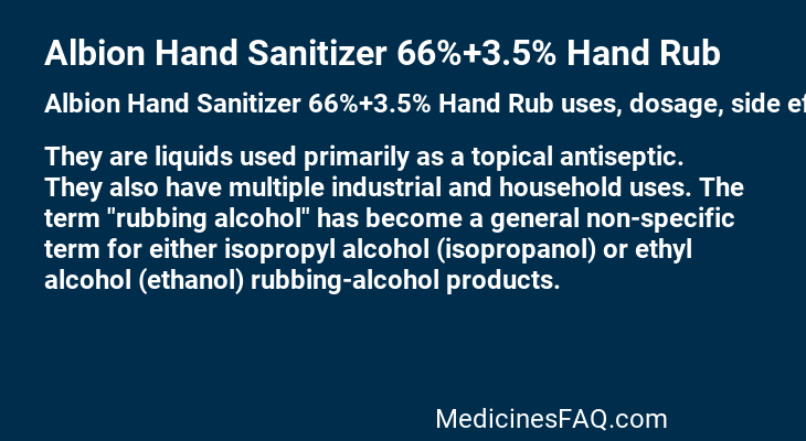 Albion Hand Sanitizer 66%+3.5% Hand Rub