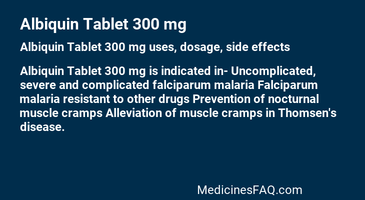 Albiquin Tablet 300 mg