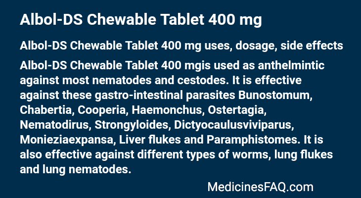 Albol-DS Chewable Tablet 400 mg