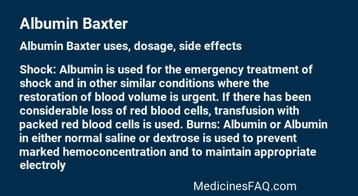 Albumin Baxter