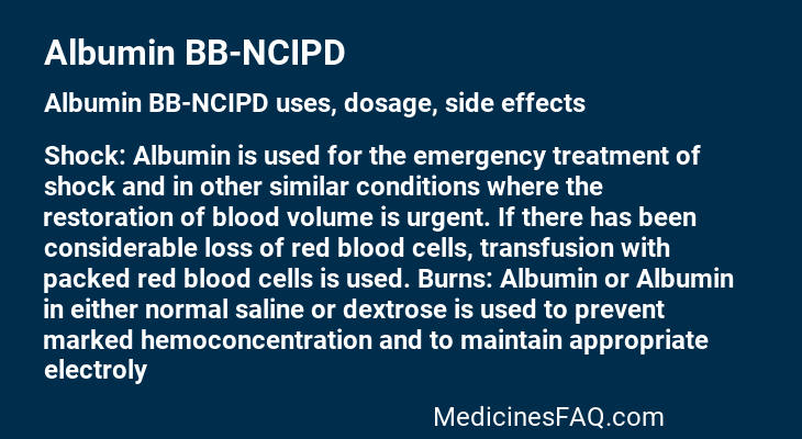 Albumin BB-NCIPD