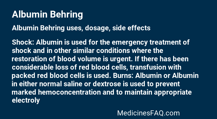 Albumin Behring