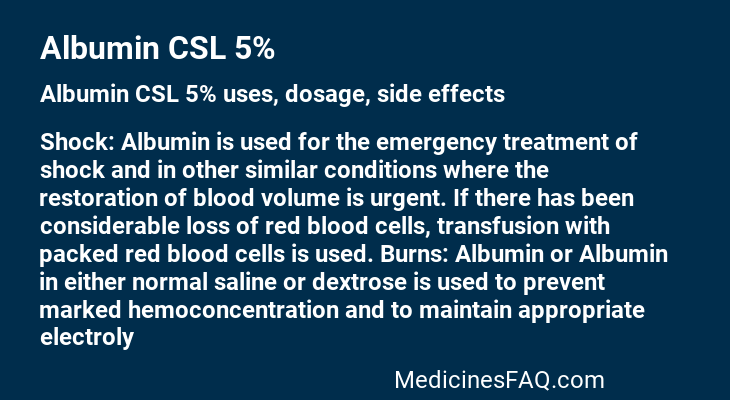 Albumin CSL 5%