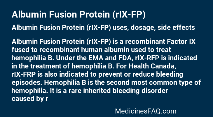 Albumin Fusion Protein (rIX-FP)