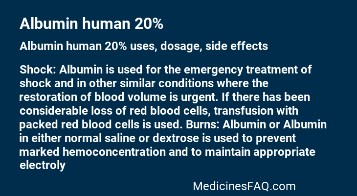 Albumin human 20%