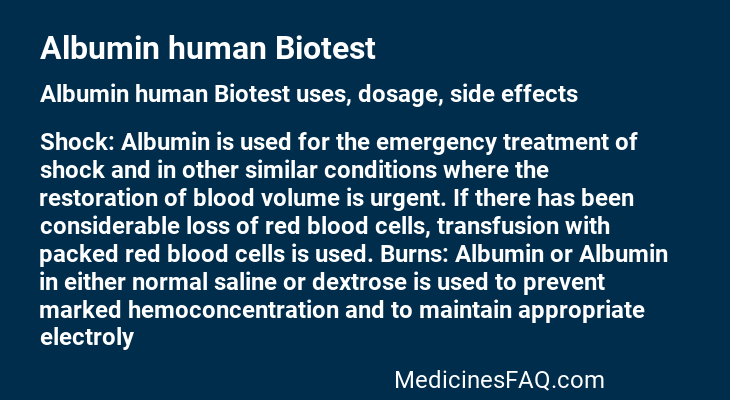 Albumin human Biotest