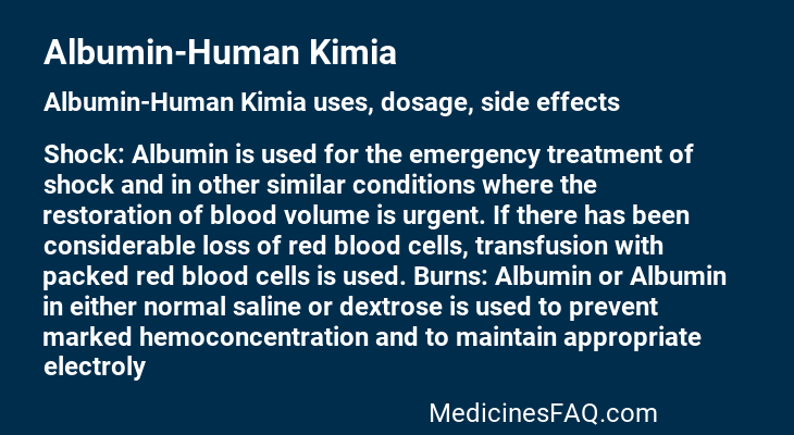 Albumin-Human Kimia