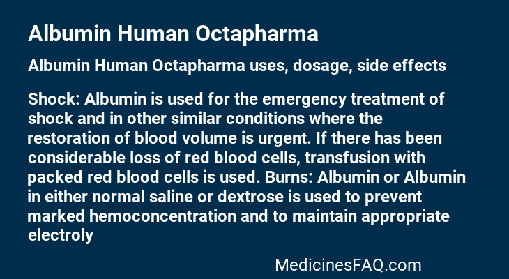 Albumin Human Octapharma