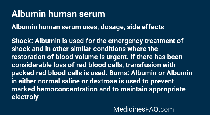 Albumin human serum