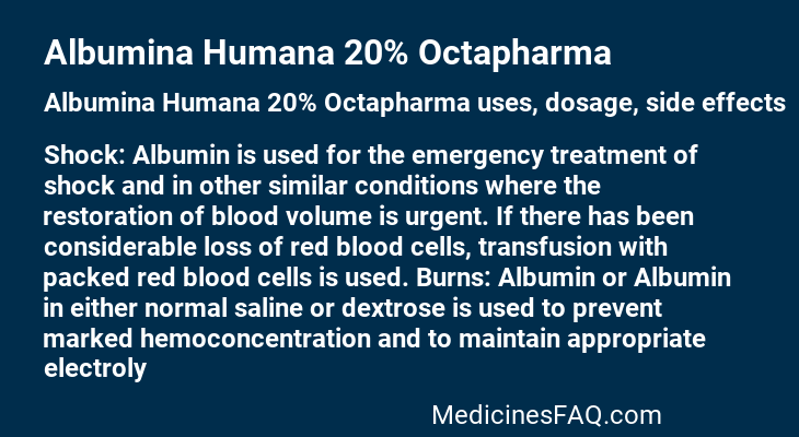 Albumina Humana 20% Octapharma