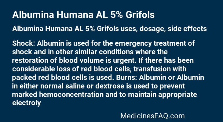 Albumina Humana AL 5% Grifols