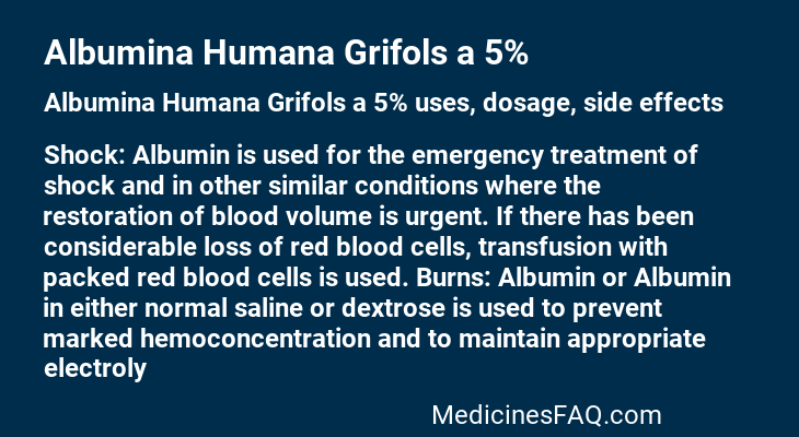 Albumina Humana Grifols a 5%