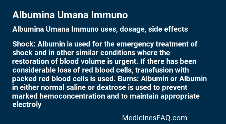 Albumina Umana Immuno