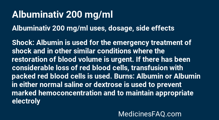 Albuminativ 200 mg/ml