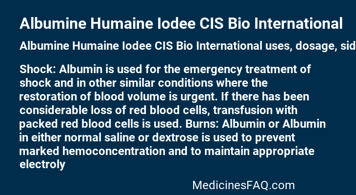 Albumine Humaine Iodee CIS Bio International