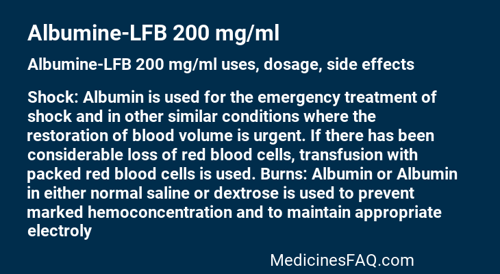 Albumine-LFB 200 mg/ml