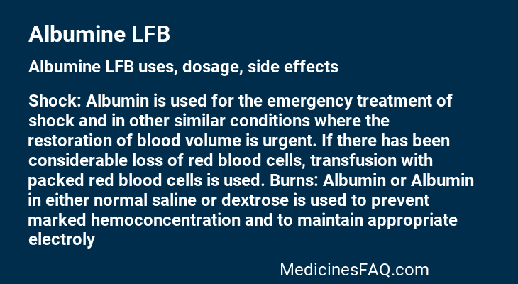 Albumine LFB