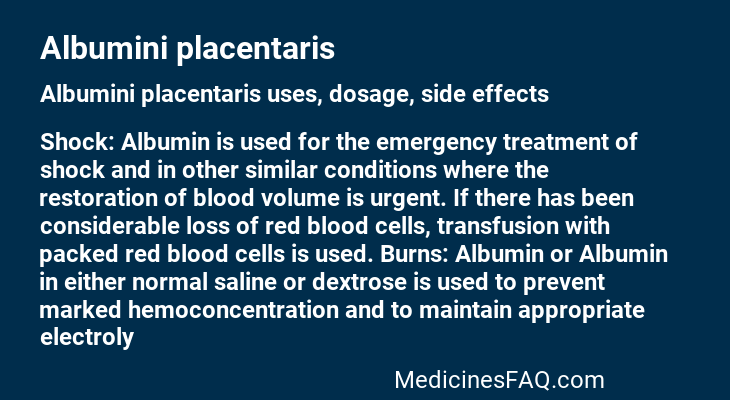 Albumini placentaris