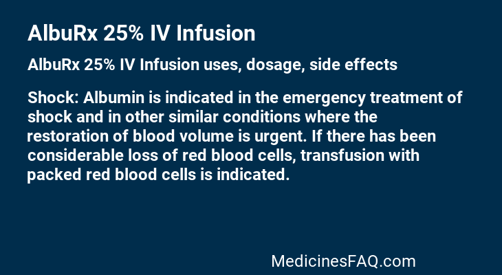 AlbuRx 25% IV Infusion