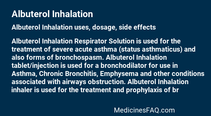 Albuterol Inhalation