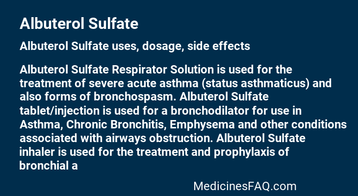 Albuterol Sulfate