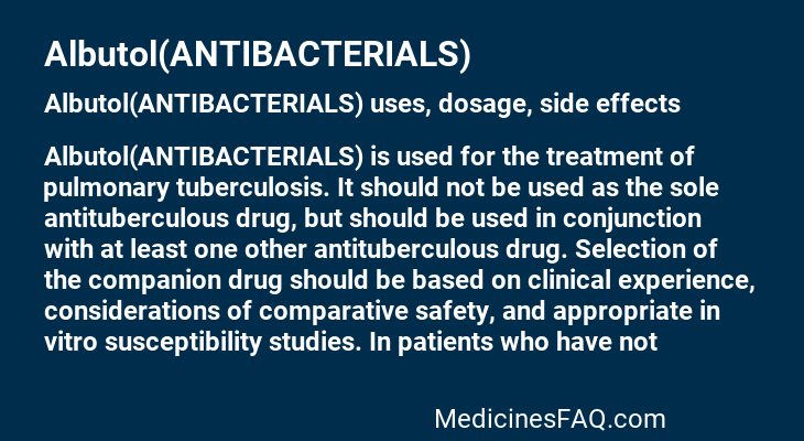 Albutol(ANTIBACTERIALS)