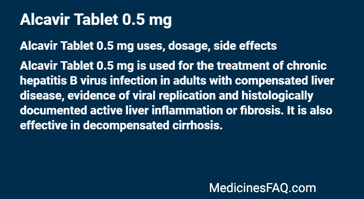 Alcavir Tablet 0.5 mg