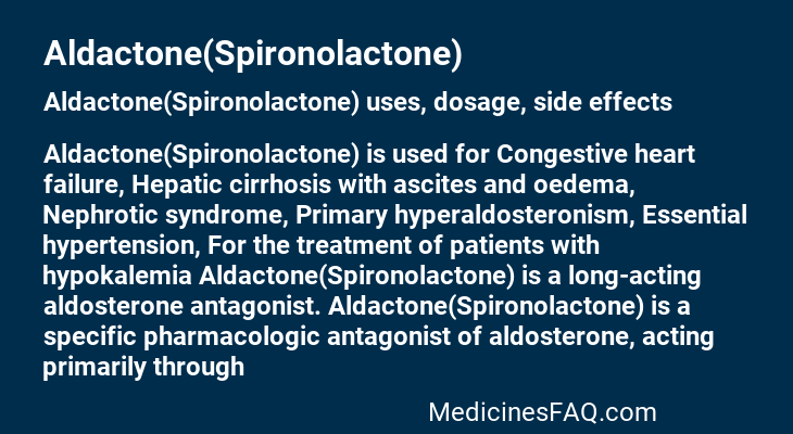 Aldactone(Spironolactone)