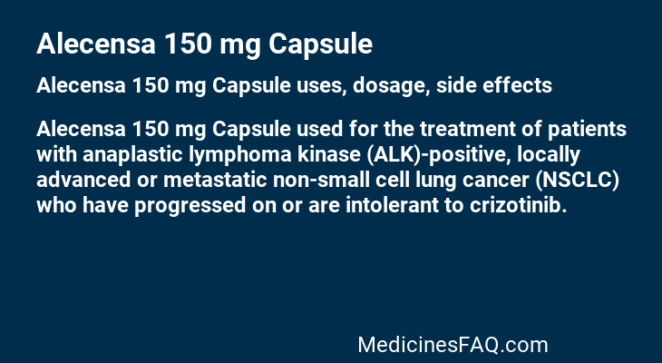 Alecensa 150 mg Capsule