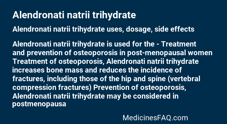 Alendronati natrii trihydrate