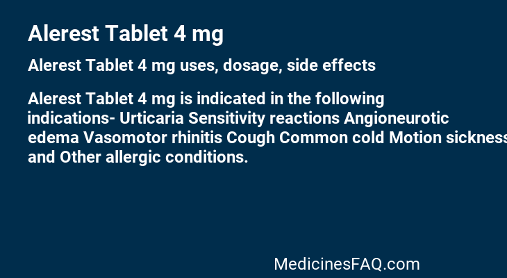 Alerest Tablet 4 mg