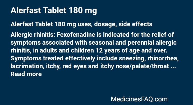Alerfast Tablet 180 mg