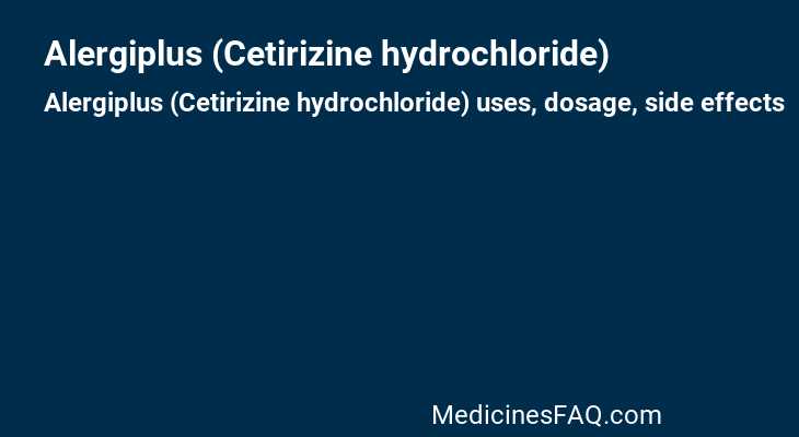 Alergiplus (Cetirizine hydrochloride)